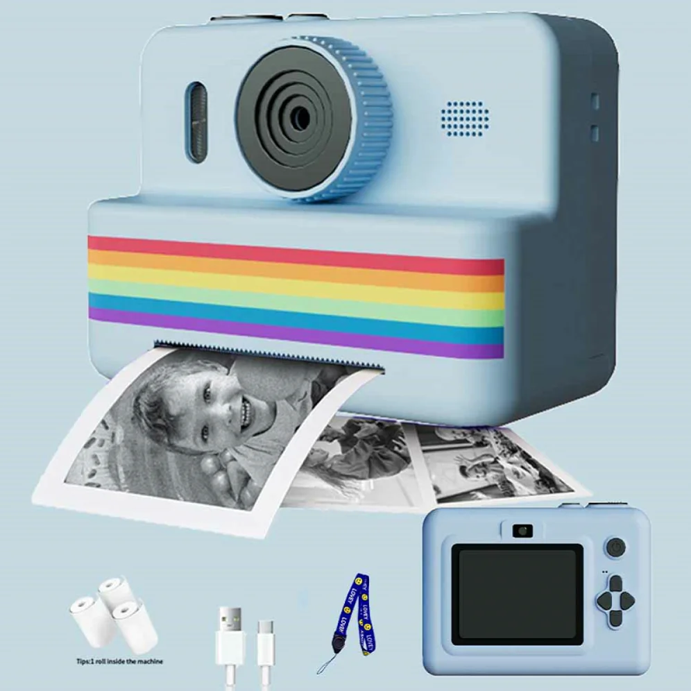 Instant Print Camera Voor Kinderen Kerst Verjaardagscadeaus Voor 3-12 Jaar Oude Meisjes Jongens 2.8 Inch Scherm Digitale Camera Speelgoed Voor Kinderen