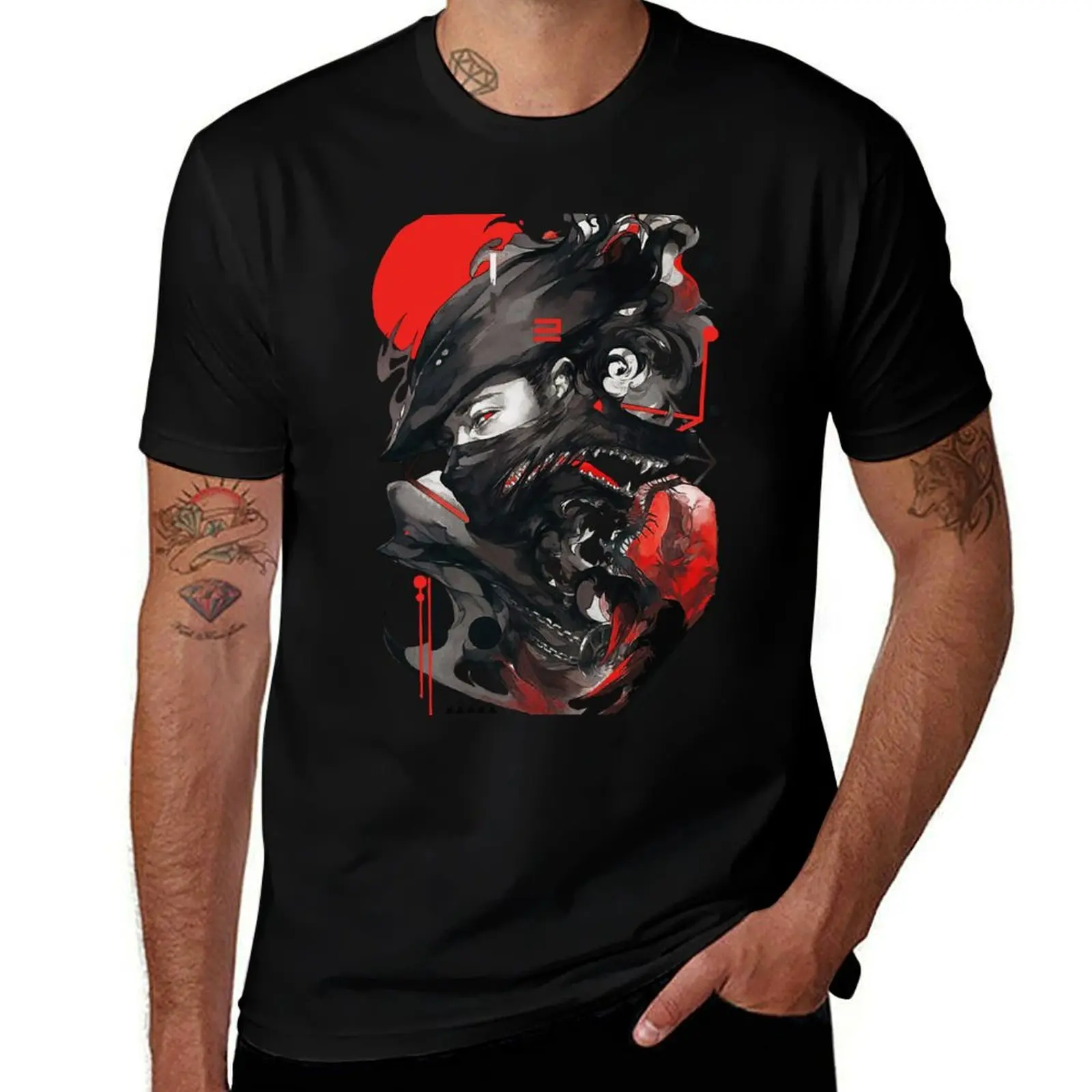 

Wolfman Vaporwave Streetwear Urban T-Shirt aesthetic clothes luxury designer tops black t shirts for men