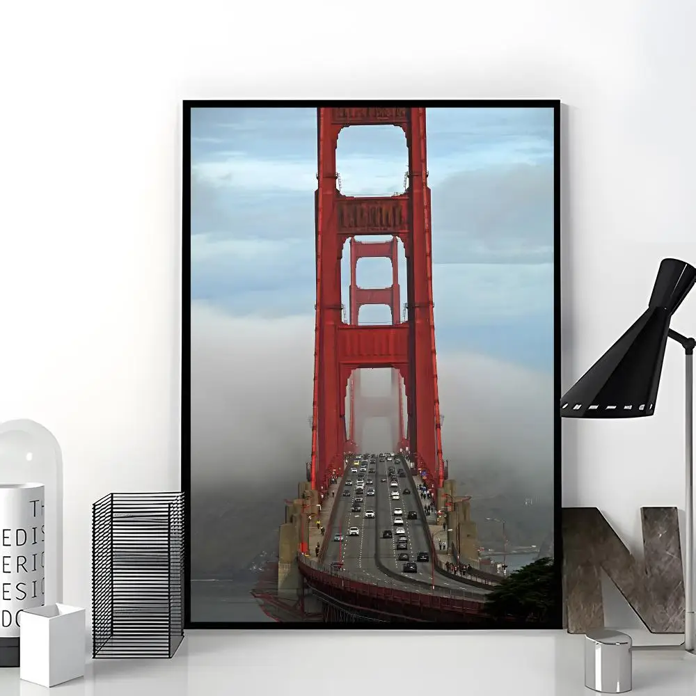 Iconic landmark San Francisco Golden Gate Poster Aesthetic Dorm & Bedroom Wall Art Decor