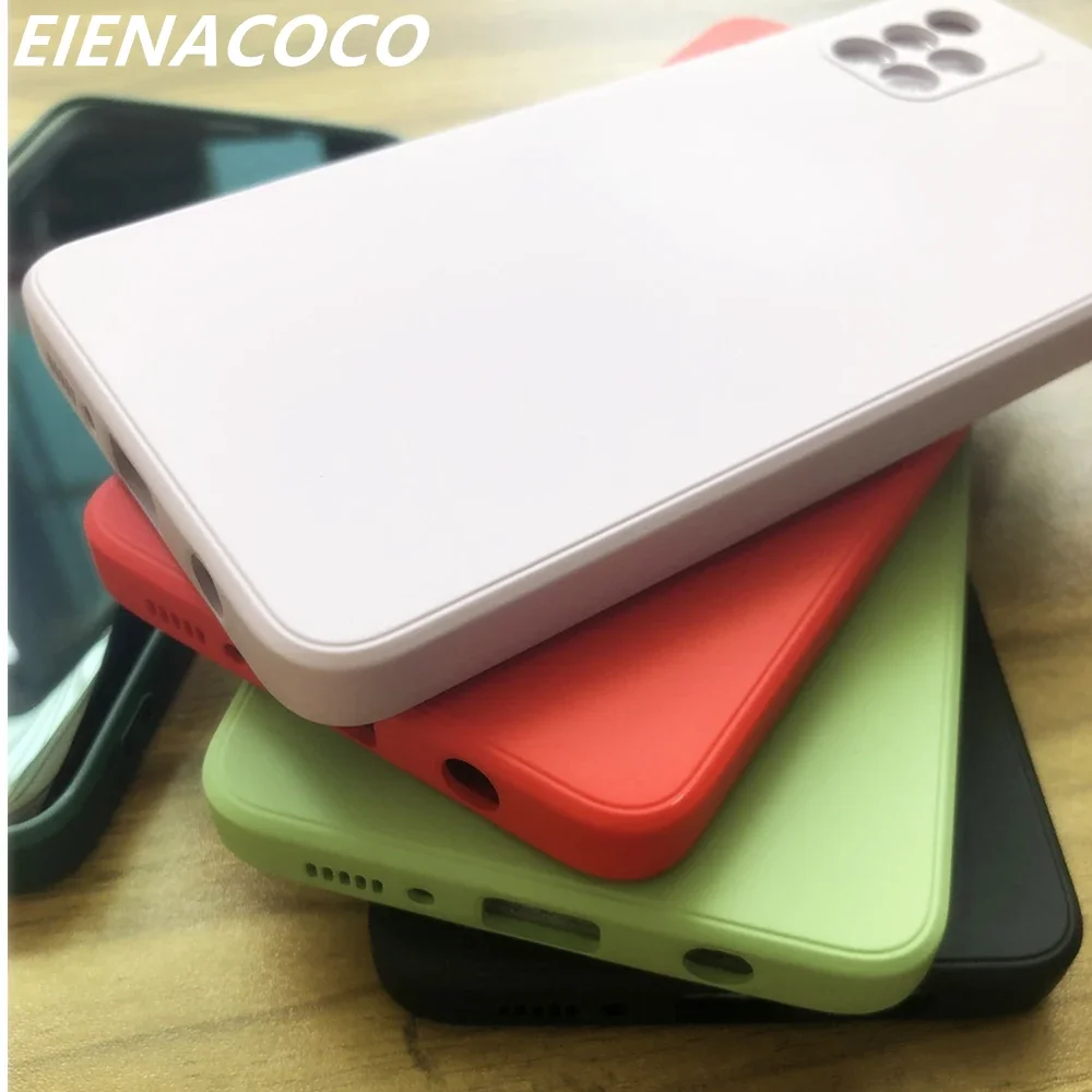 Fashion Square Silicone Case For Samsung Galaxy S24 S23 S22 S21 Ultra S20 FE S10 S9 Plus A51 A71 Note 20 Ultra Soft Cover