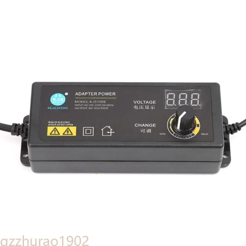 97QBの調整可能な電源アダプター電圧デジタルディスプレイ画面3V-12V 5A EUプラグ