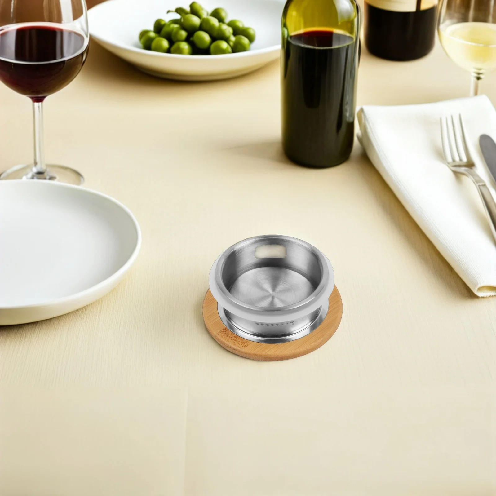 

Stainless Steel Lid Replaceable Bamboo Pitcher Cover Double Water Outlet Tea Strainer Lid for Water Pitcher Cooling Bottle