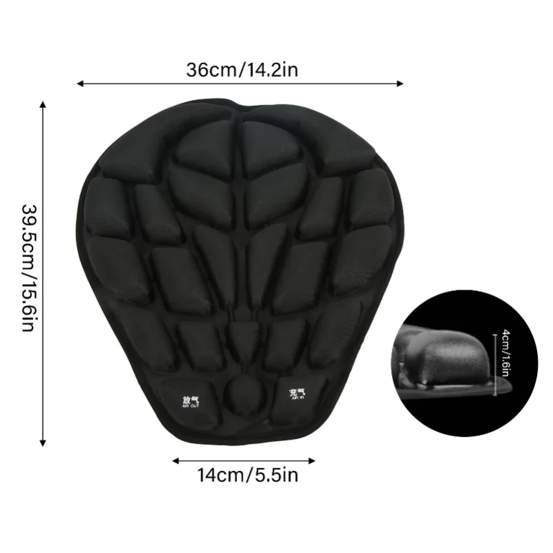 Inflatable Motorcycle Seat Cushion Universal Manual Press Motorcycle Air Seat Cushion With Pump For Motorcycle Car