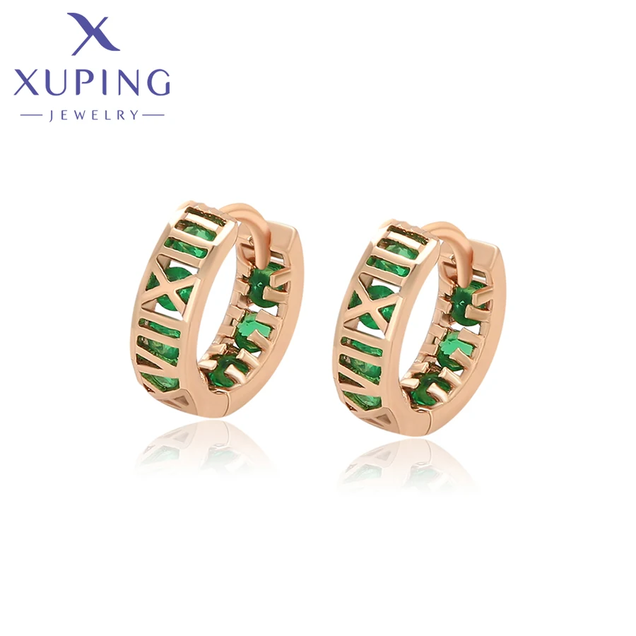 Xuping Schmuck Neuerscheinung Modische Charmante Goldfarbene Creolen für Damen Partygeschenk X000870023