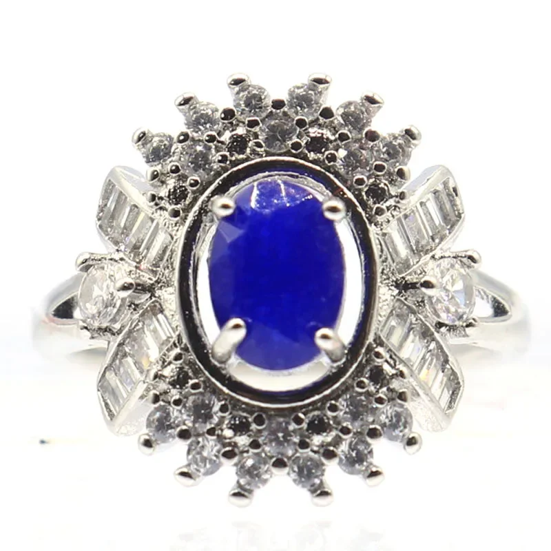 

3.0g Customized 925 SOLID STERLING SILVER Rings Blue Mystic Blue Sapphire Zultanite Alexandrite Topaz CZ Many Sizes 5-11