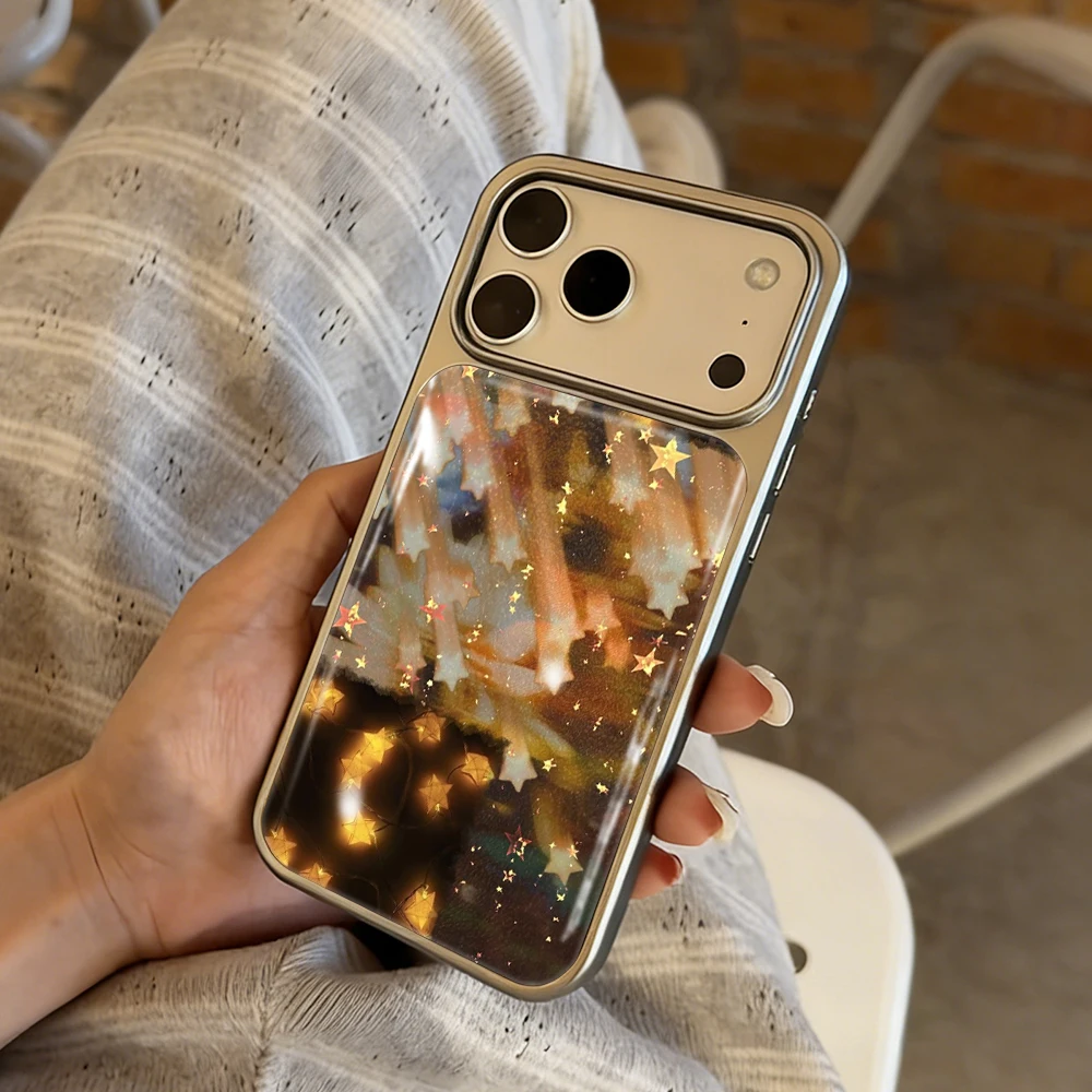 Neue Meteor Star Drop Glue INS Hülle für iPhone 15 17 13 Pro Max Phone 11 12 13 ProMax 14 15 16 Plus Hüllen Stoßfest Niedliche Coque – Detail 16