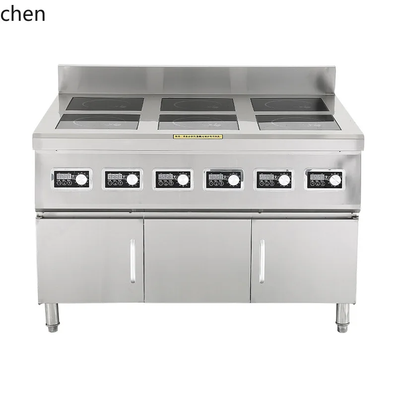 HXL Stainless Steel Commercial Induction Cooker 3500W Cabinet Type Six-Burner Stir-Fry Induction Cooker Stove