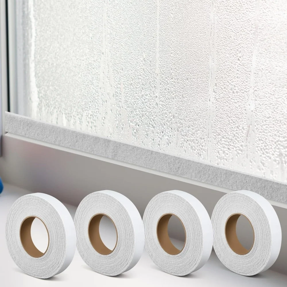 1pc 2cmX2m/4m Window Condensation Prevention, Moisture Absorber, Glass Water Absorbent Reusable Moisture Absorbing Felt