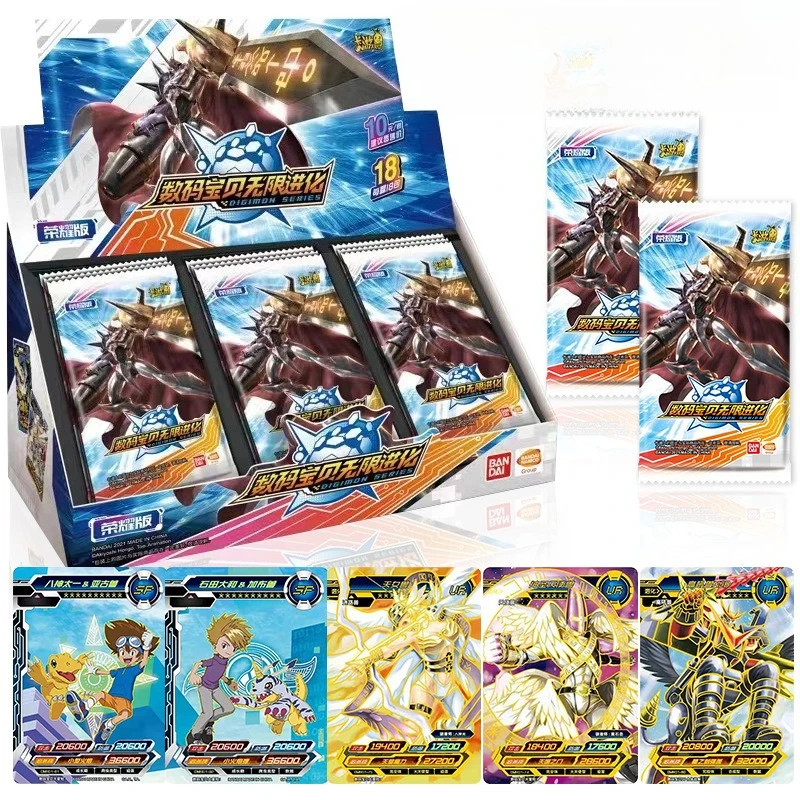 

Digital Monster Card Honor Edition Transparent Card Peripheral Full Set of Gold and Star Cards Y2k Fashion Toys Anime Cartoon