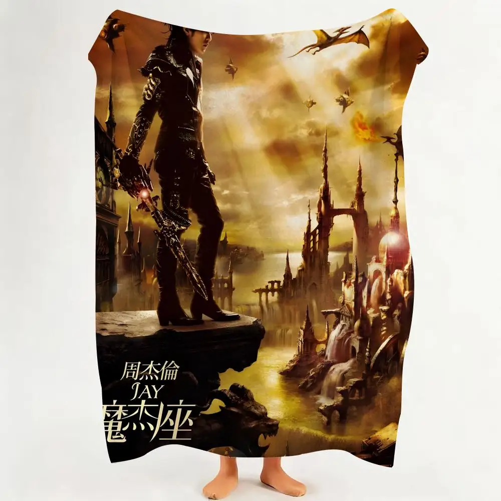 Celebrity J-Jay C-Chou Throw Flannel Throw Blanket Suitable for Sofa、Living Room、Bedroom