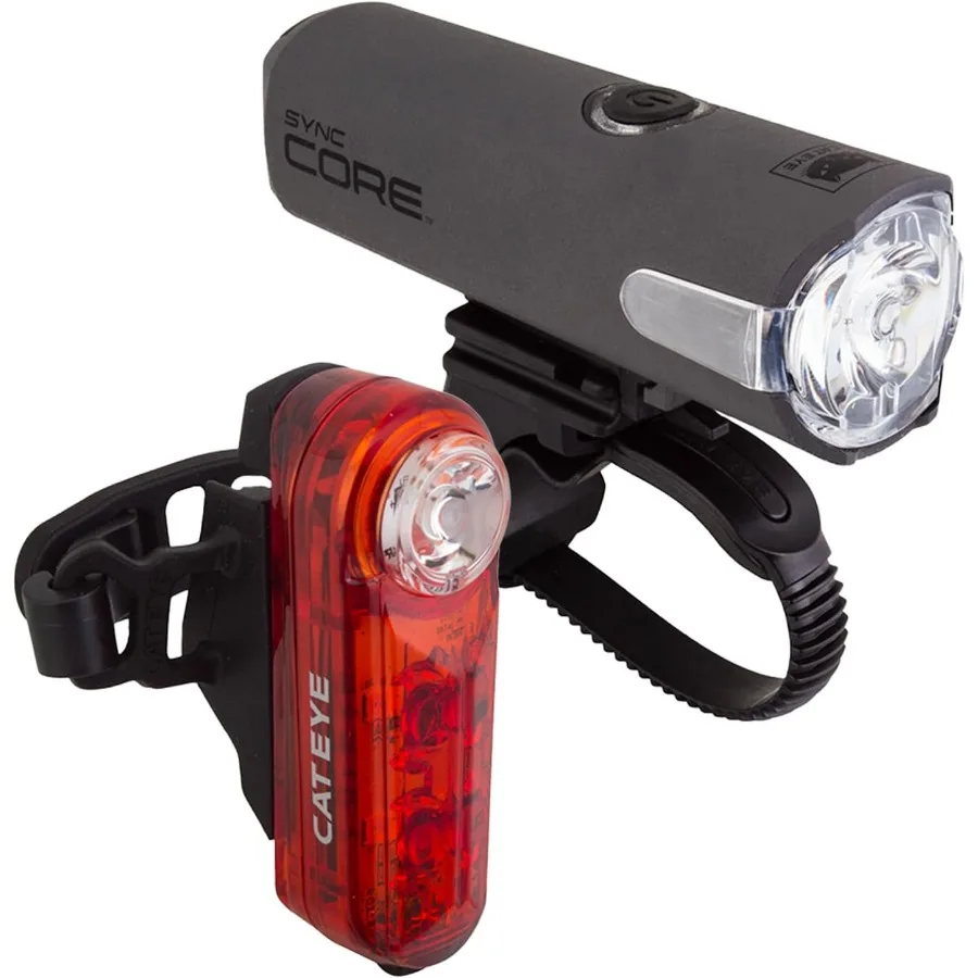 

SYNC USB Rechargeable Bike Safety Light System SYNC Multiple LED Lights Smartphone App Control 360 Visibility Wide-Angle OptiCu