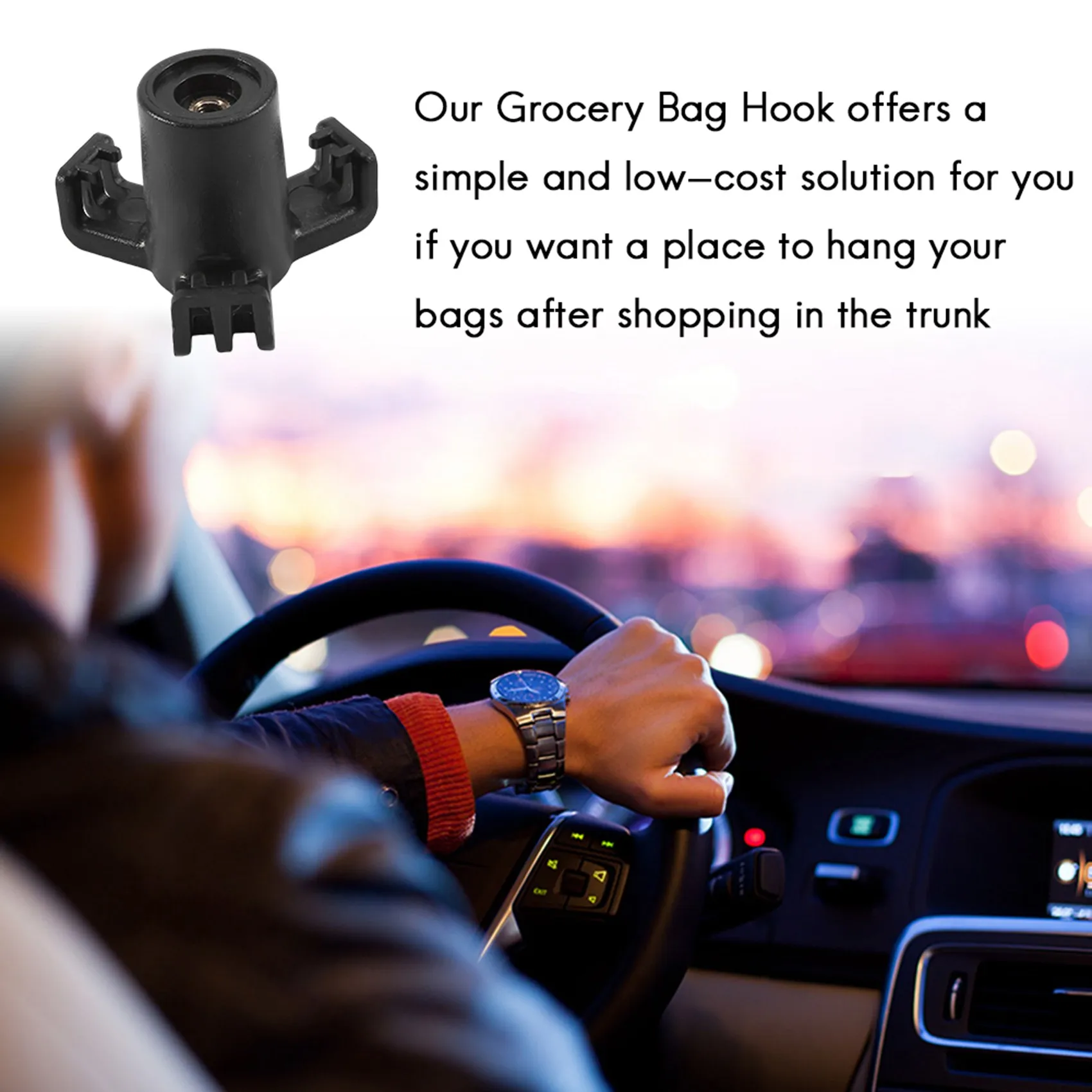 2 PCS Trunk Hook Car Pendant Trunk Grocery Bag Hook Luggage Compartment Glove Bag Hook for