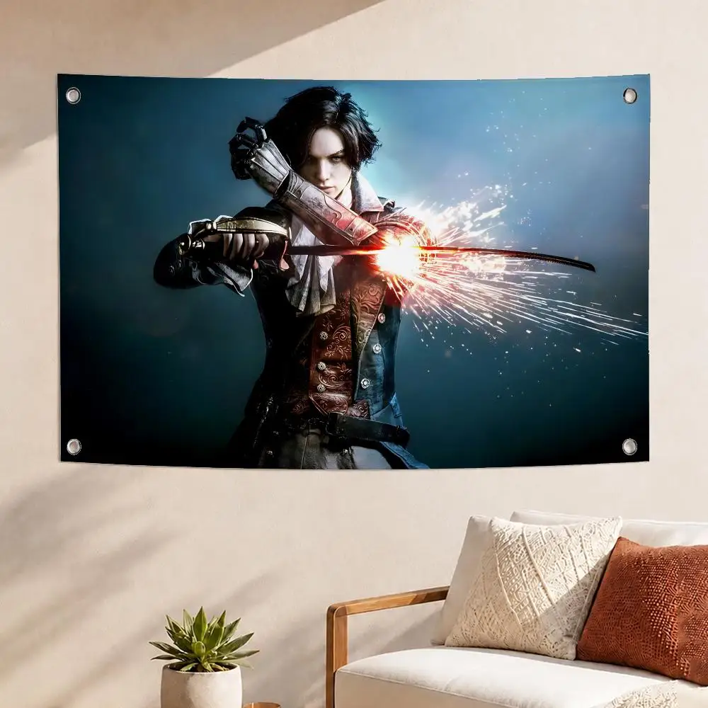 Sharp Game Lies of P Flags Concert Print Backdrop Banner, Home Bedroom Outdoor Wall Hanging Decor