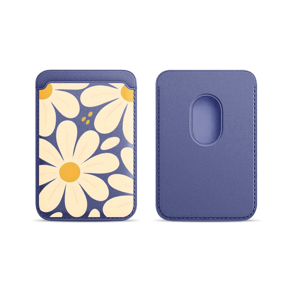 Blumen-Leder-Kartenetui Handyhülle Kartenhalter für Magnetische Hülle Geeignet für alle iPhones mit Magsafe-Kartenfunktion Rückseitentasche – Detail 22