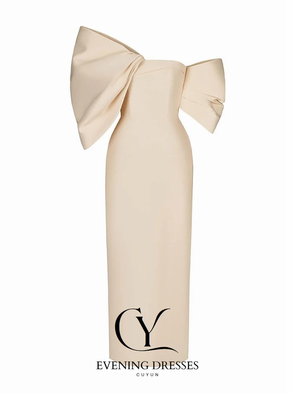 CUYUN прямое вечернее платье длиной до щиколотки с открытыми плечами, женские вечерние платья, 2025 г., элегантное платье для выпускного вечера по индивидуальному заказу, вечернее платье