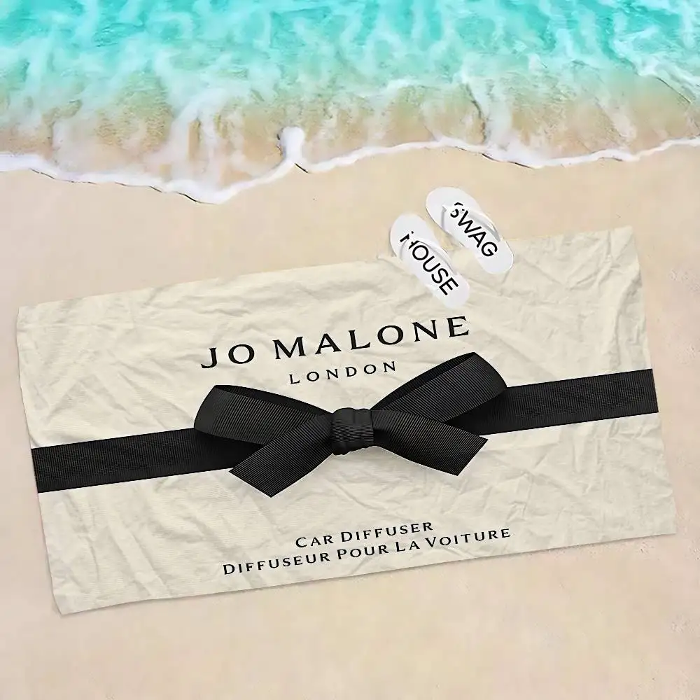 J-Jo M-Malone LOGO Fashion Microfiber Printed Beach Towel Mountain Climbing Yoga Beach Swimming Running Absorbent Soft Towel
