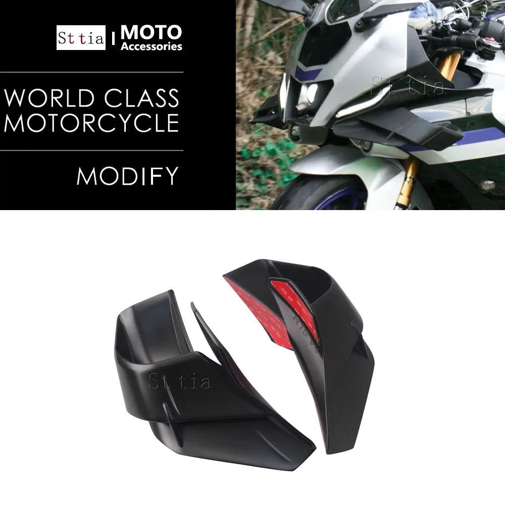 Motorcycle Side Winglets For Yamaha YZF-R15 2022 2023 Fixed Wing Spoilers Aerodynamic Side Wing Fairing Accessories YZF R15 V4