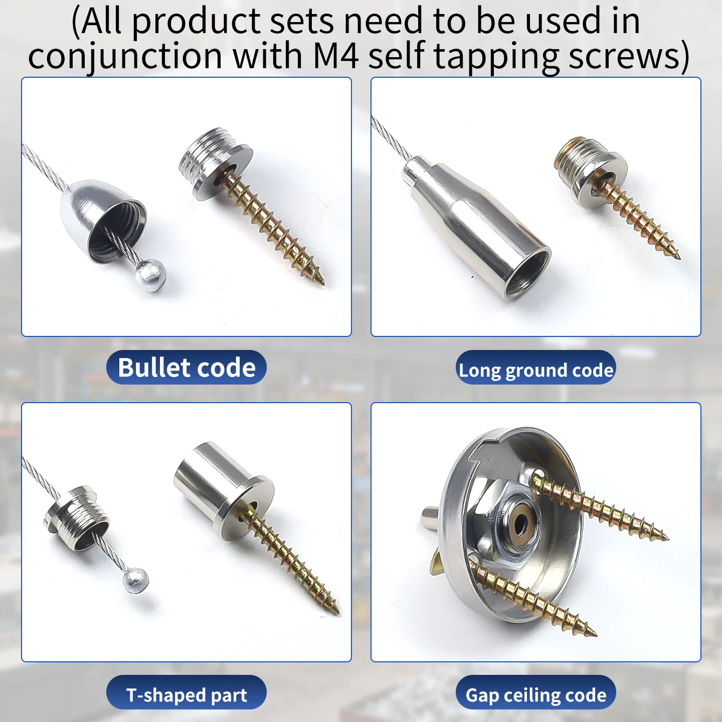 Picture 5: Steel Cable Suspension Kit, Ceiling Suspension System, 1.5mm Stainless Steel Wire Rope for Hanging Billboards/Pictures