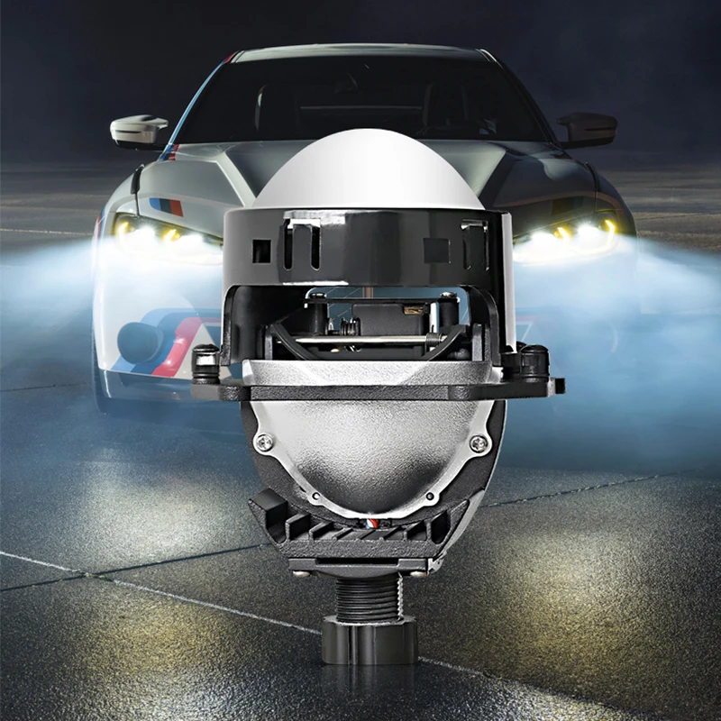 

3inch Dual Hyperboloid Cars and motorcycles LED Projector Lenses 6500K H4 H7 9005/9006 Car Led Light Bulbs Upgrade Retrofit Kits