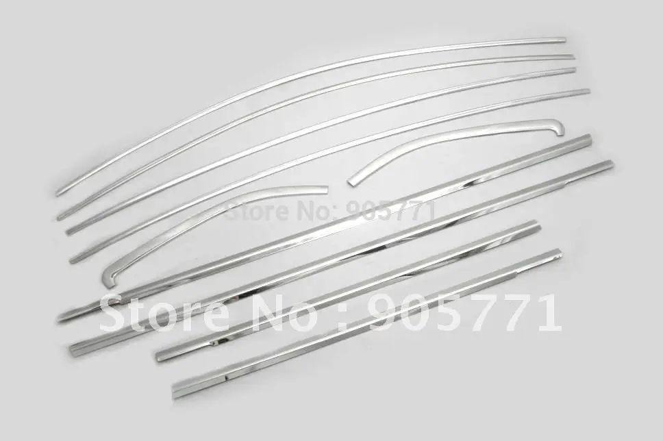 High Quality Triple Chrome Plated Side Window Full Trim Set for Nissan Versa Sedan 2012 Up Free Shipping