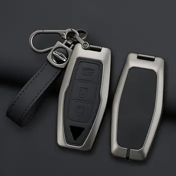 適用於三菱歐藍德 2022-2025 的鋅合金+皮革汽車鑰匙殼,控制汽車內裝配件 10 最佳銷售 三菱鑰匙圈套 - №5
