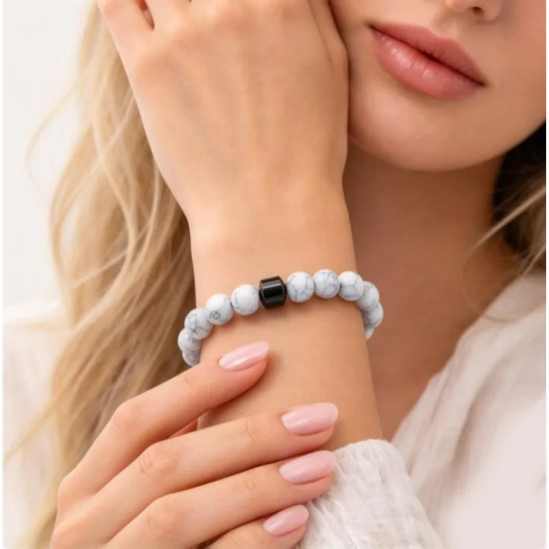 Classic ladies repair energy stone fitness charm hematite bracelet bungee jumping rope ladies charm bracelet friend gift