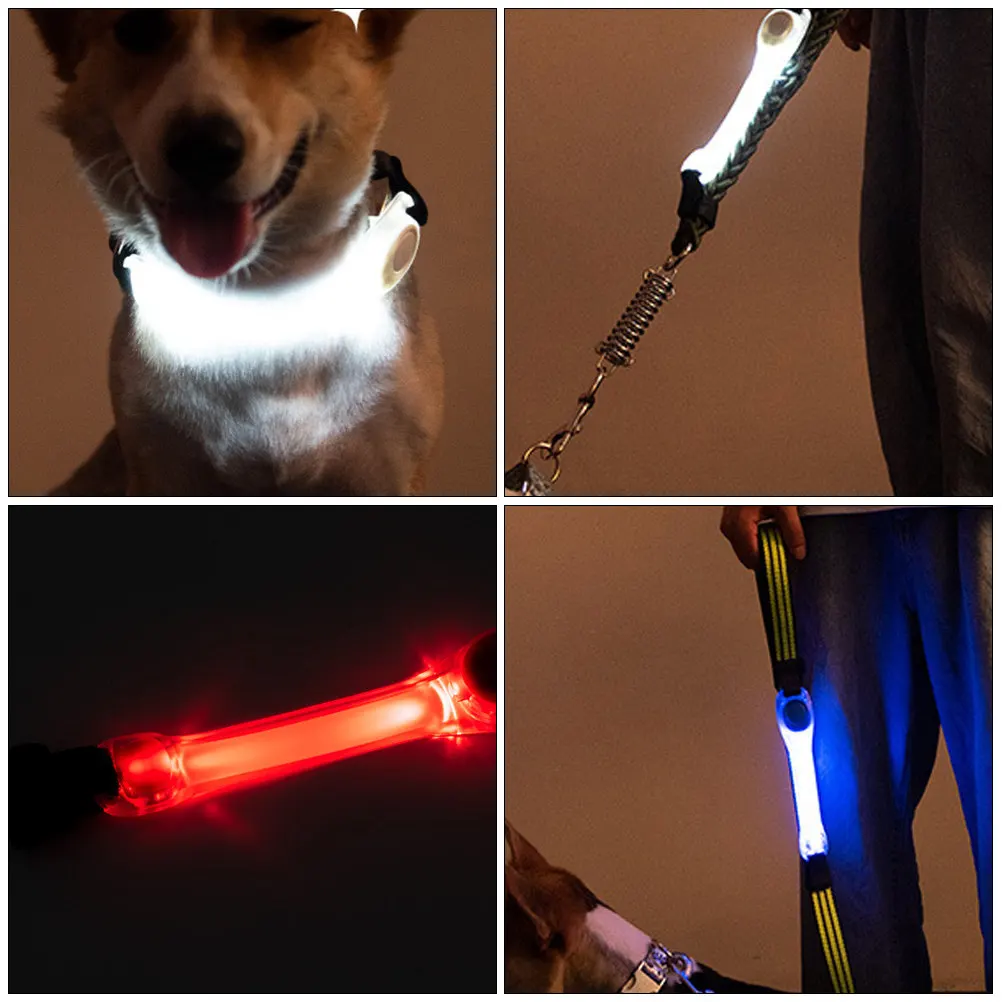 

1Pcs Night Signal Light Multifunctional LED Luminous Strap Pet Collar Replaceable Battery Long Life