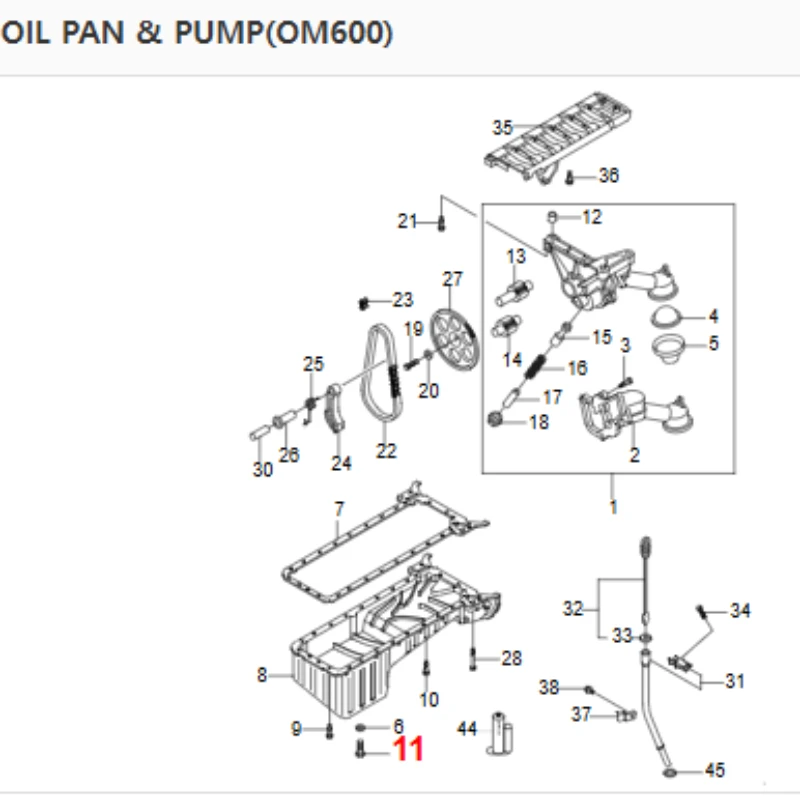 6659970030 Engine Oil Pan Drain Plug For Ssangyong Rexton Korando Musso Actyon Chairman Kyron