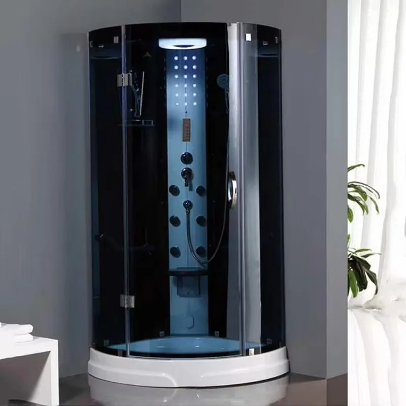 Customization 2.8kw Acrylic Hand Shower Steam Shower Cabin Acupuncture Massage Jets Bathroom Glass Shower Rooms with Slid Bar