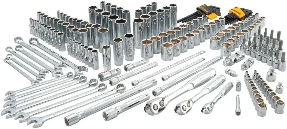 

Mechanics Tools Kit And Socket Set, 204-Piece, 1/4" & 3/8" & 1/2" Drive, MM/SAE (DWMT72165)..