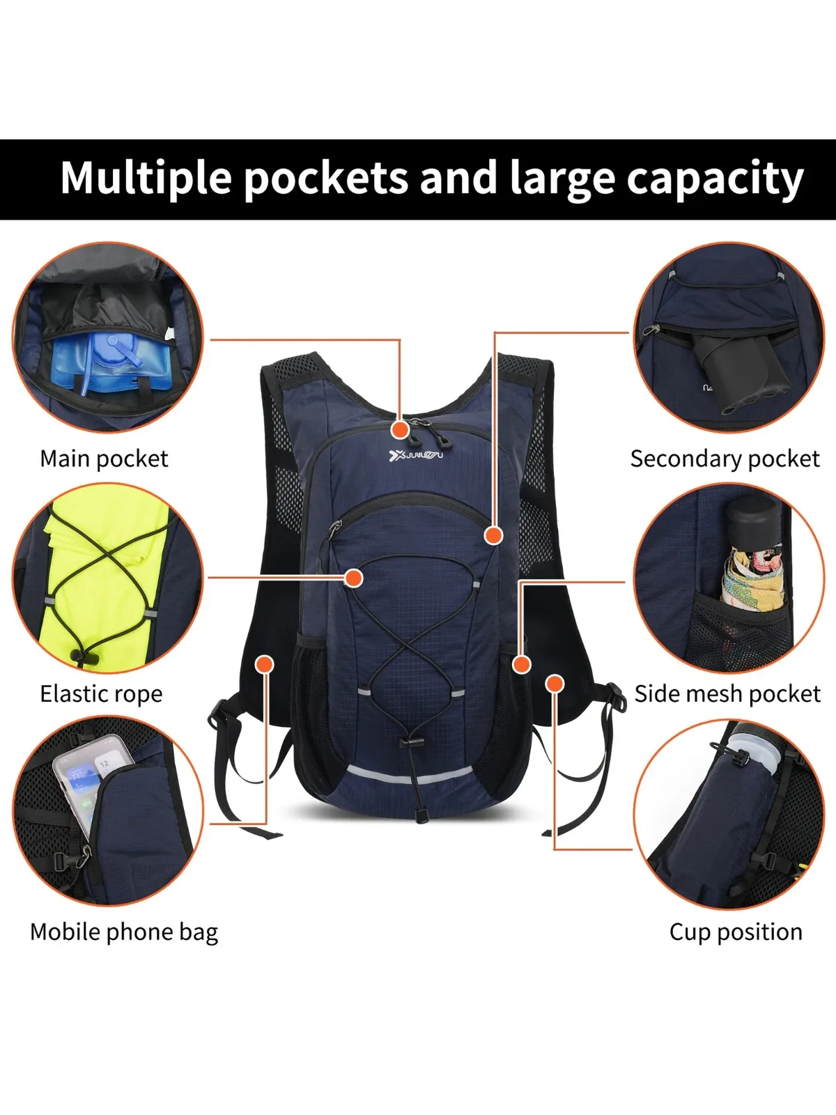 AliExpress LIXADA Hiking Backpack Waterproof Lightweight Travel Backpacks for Men Women Packable Sports Backpack with Water Bladder for Camping