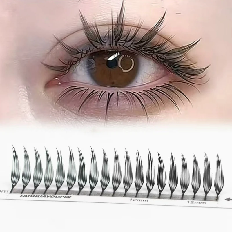 Manga Spire Nuovo stile Estensioni ciglia a forma di piuma Volume individuale C/D Curl Ciglia finte 8-15mm Lunghezza mista Strumento per il trucco