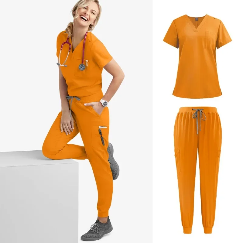 Multilcolors Hospital Medical Scrub Suits Uniform Women Men Scrubs Set Beauty Work Clothes Nurse Accessories Dental Surgery Suit
