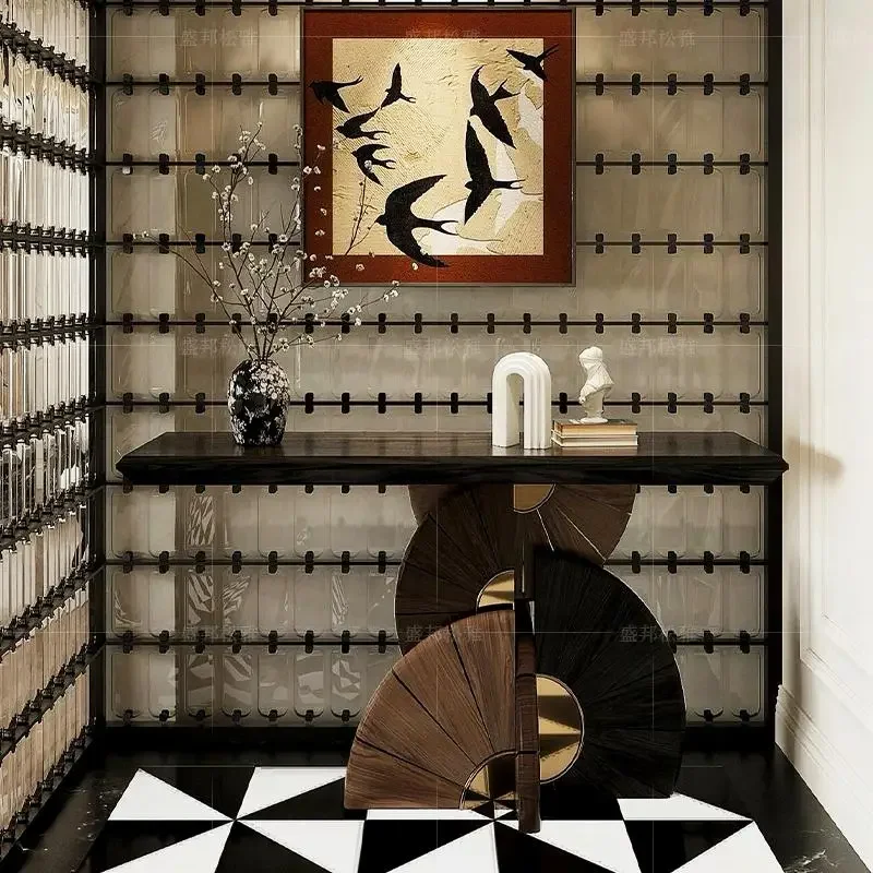 Creative entry desk, living room corridor, modern art design, rectangular entrance table