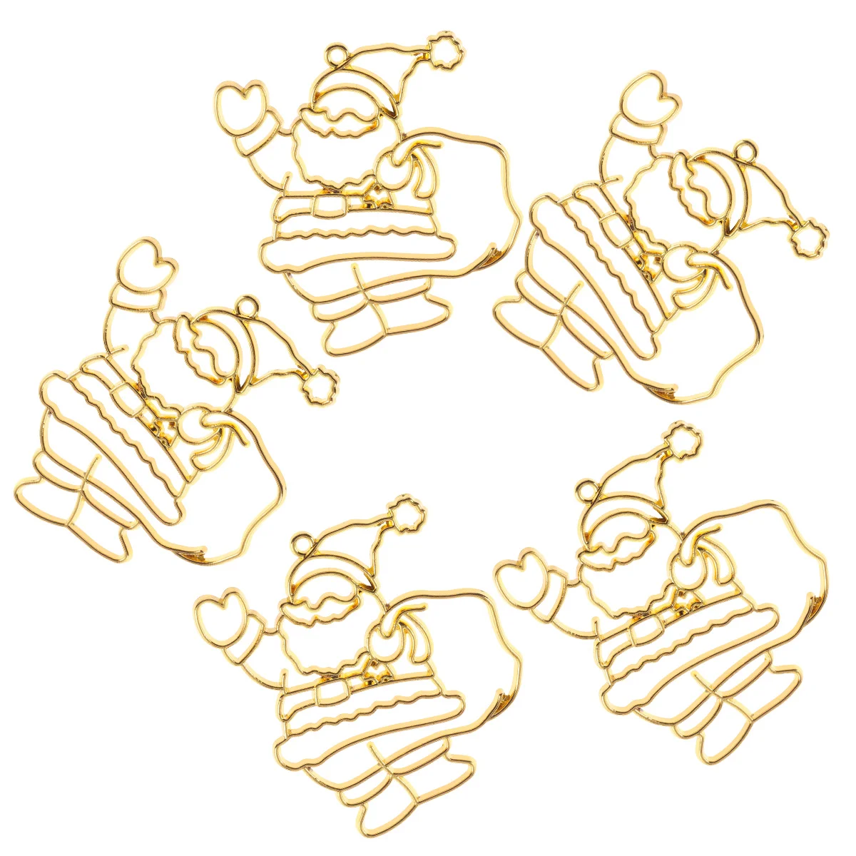 

10 Pcs Epoxy Frame Christmas Pendant Alloy Pendants Necklace Metal Open Back Bezel Zinc Jewelry Vacation
