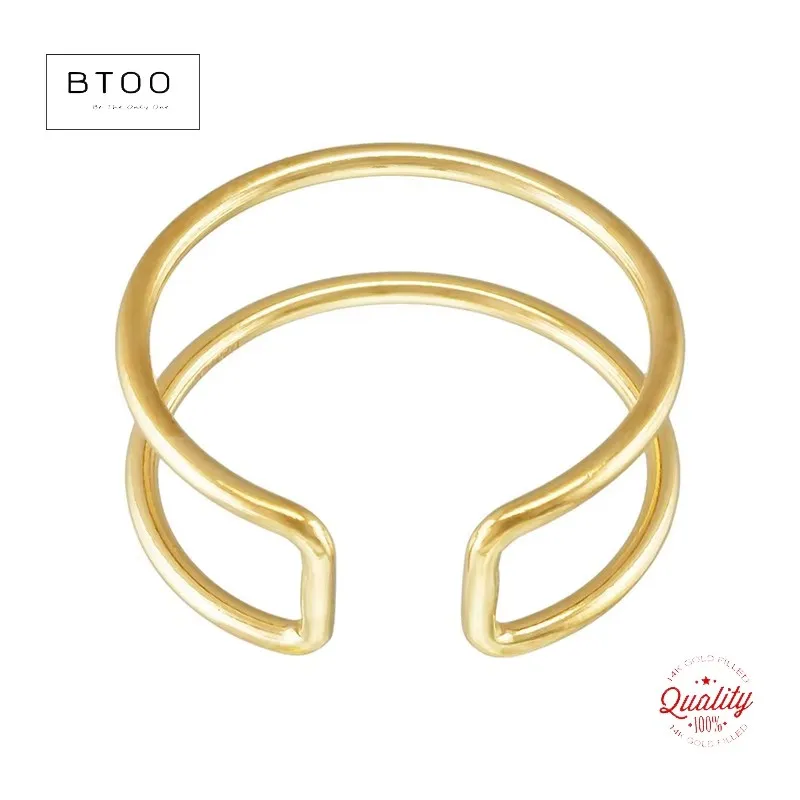 

14K Gold Filled Double Layer Adjustable Rings Boho Gold Jewelry Minimalist Knuckle Ring Anillos Mujer Gold Rings for Women