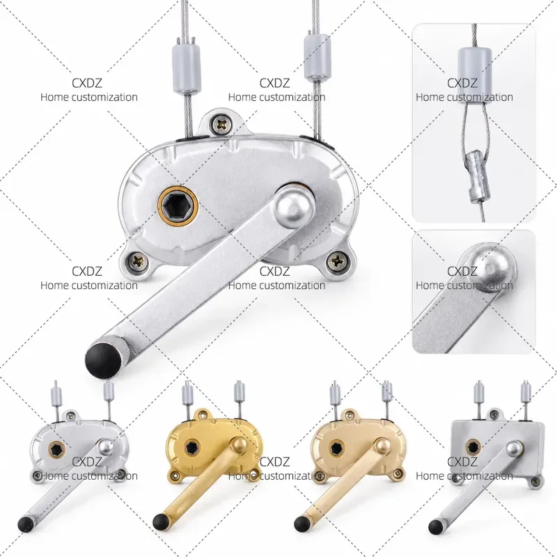 Double Rod Lift Drying Rack Accessories Hand Crank Balcony Handle Three Holes Two Holes Universal Lifter for Each Brand