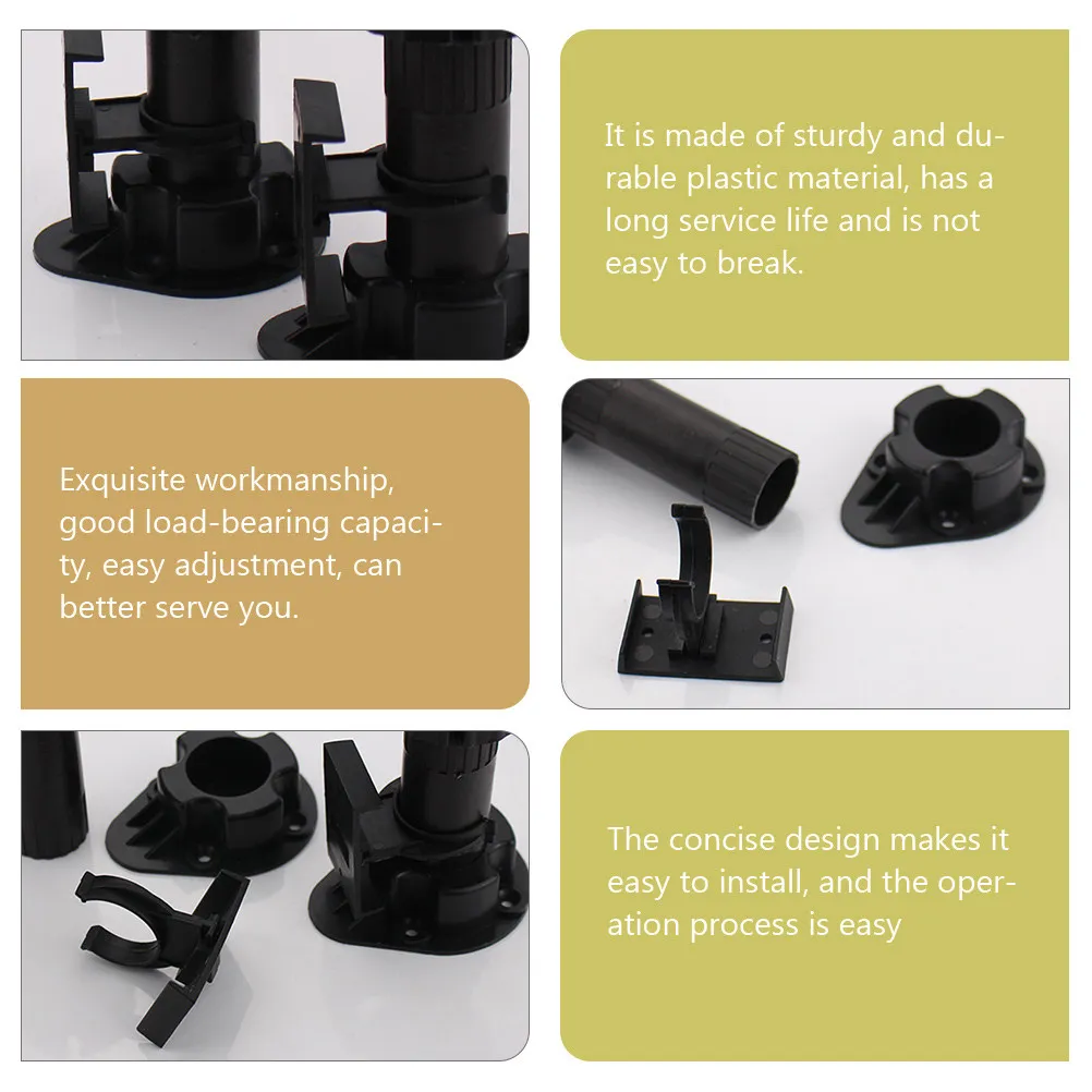 24Pcs Cabinet Leveler Leg Kick Clips Premium Thick Load Bearing Plinth Clips for Kitchen Cabinets Furniture Floor Protection