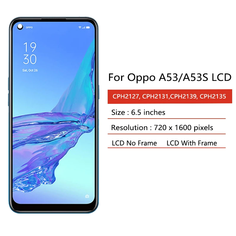 Wyświetlacz 6.5' A53s do Oppo A53 4G LCD CPH2127 CPH2131 CPH2139 CPH2135, ekran dotykowy, digitizer, kompletny zestaw — zdjęcie produktu 2