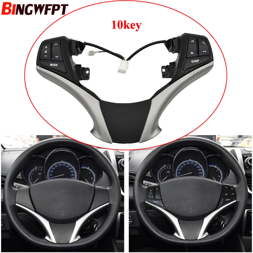 Good Quality Multifunction Steering Wheel Combination Control Switch Kit For Toyota Vios 2014 2015 2016-2020