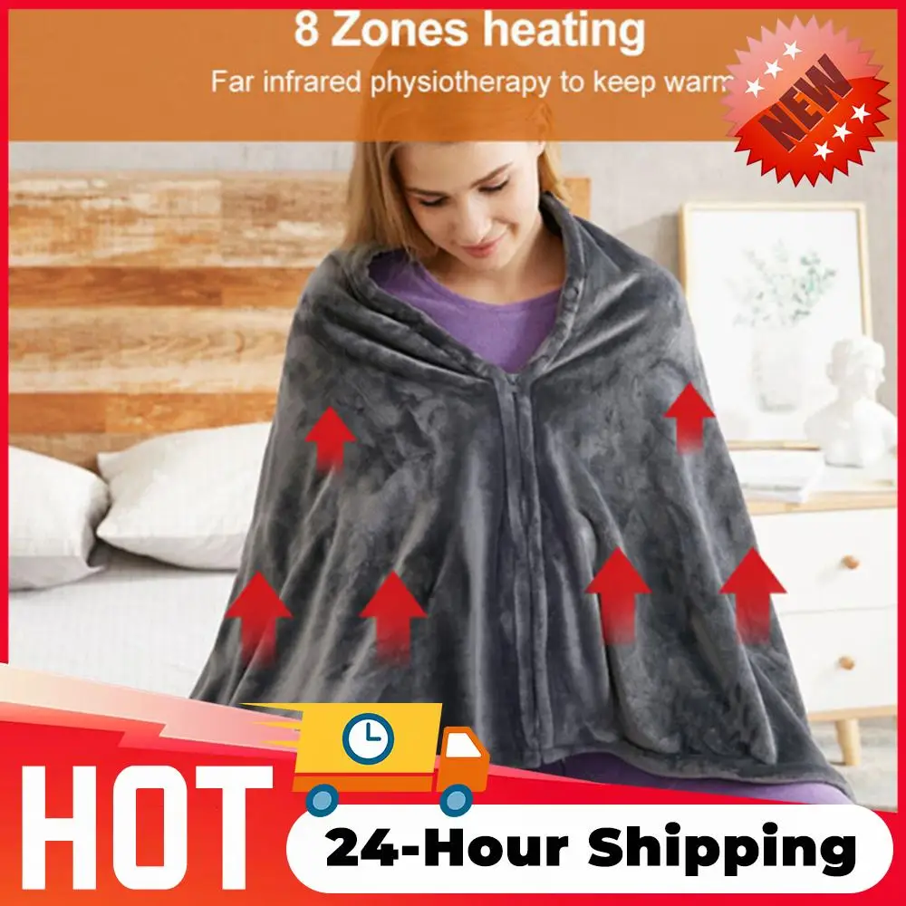 

3 Heating Levels USB Heating Winter Warm Blanket Warmer Fleece Heated Blanket Washable Knee Blanket for Home Office Outdoor
