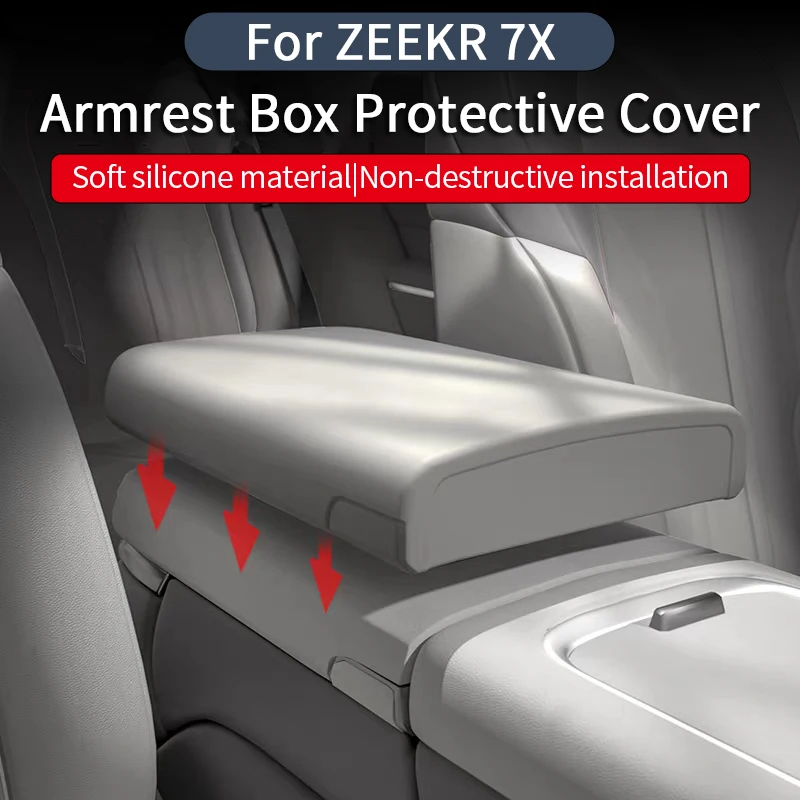 

Для ZEEKR 7X автомобильный подлокотник с центральным управлением, защитный чехол, силиконовый неразрушающий универсальный коврик против царапин