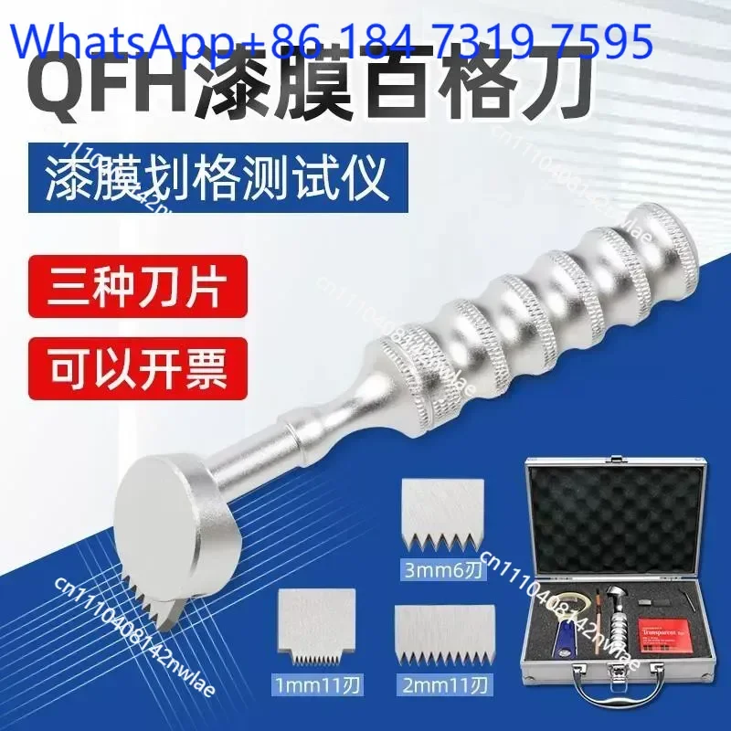 QFH Paint Film Adhesion Tester Cross Cut Scribe Tool with Blade for Metal Box Hundred Grid Test