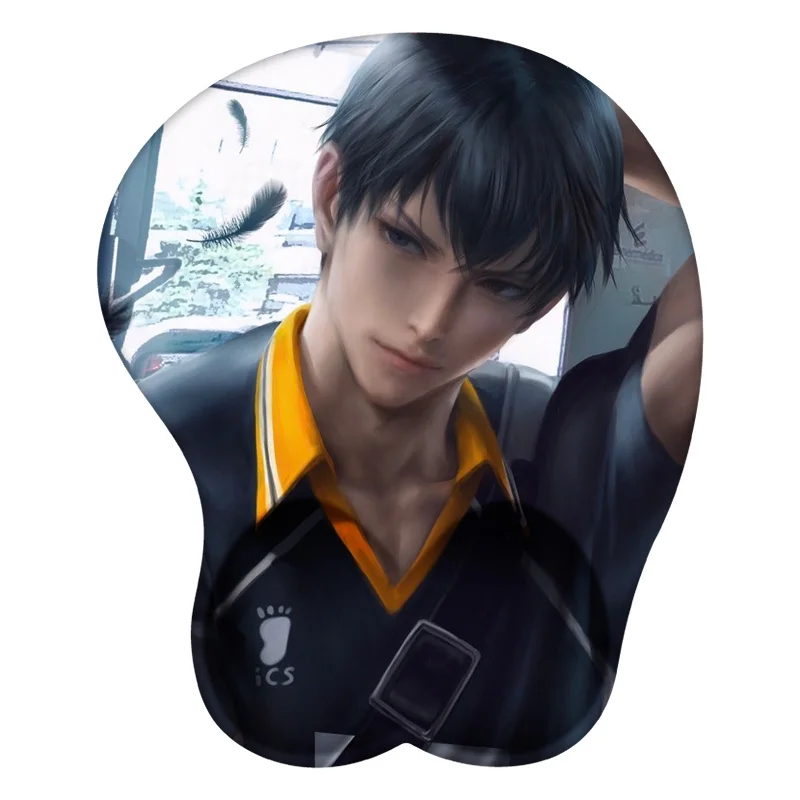 3D Mouse Pad Kageyama Tobio Anime Mousepad Wrist Rest Silicone Sexy Creative Gaming Mat Gift