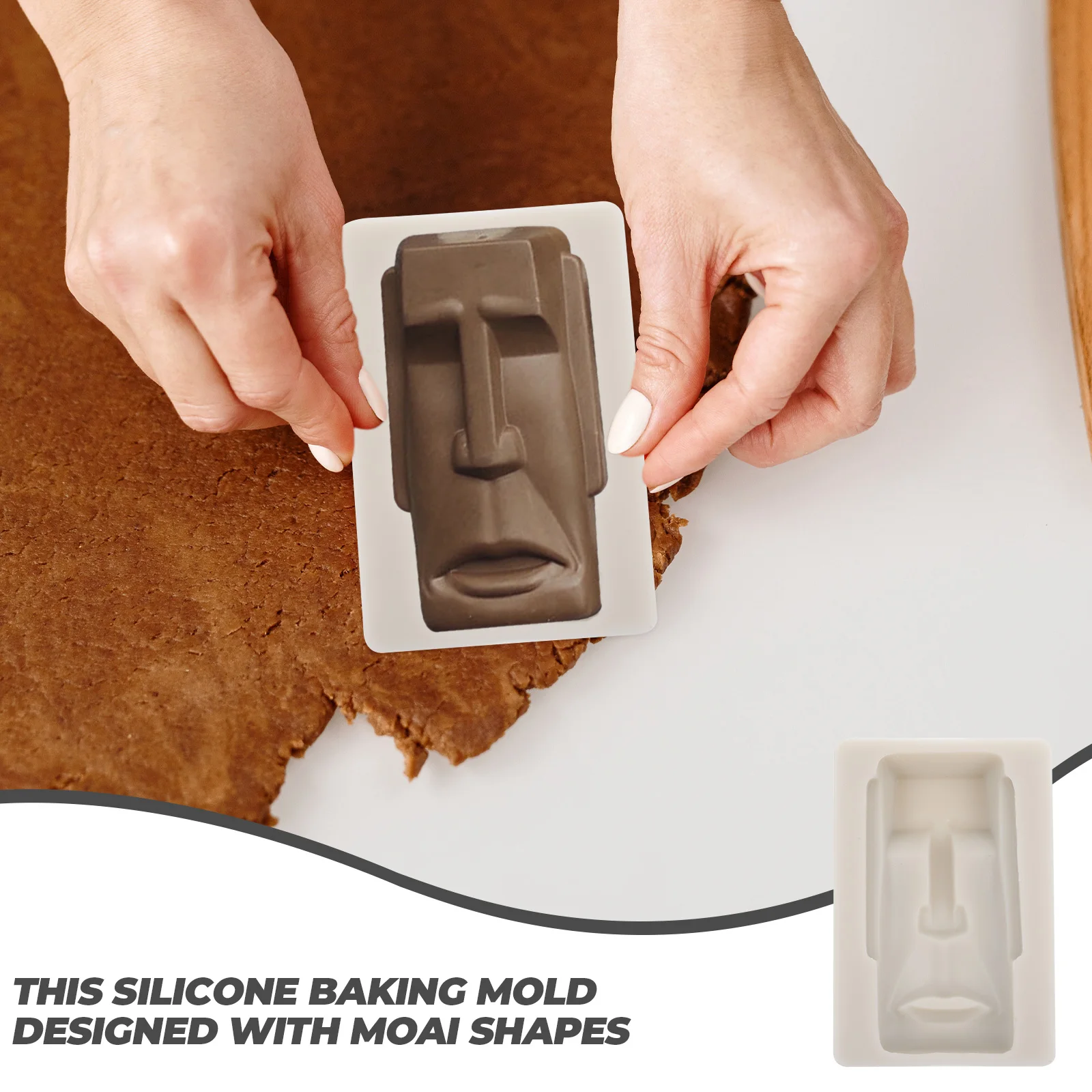 

Moai Chocolate Mold Silicone Candy Baking Mold For Chocolates Biscuits Cake \N（117 Characters Including Spaces）