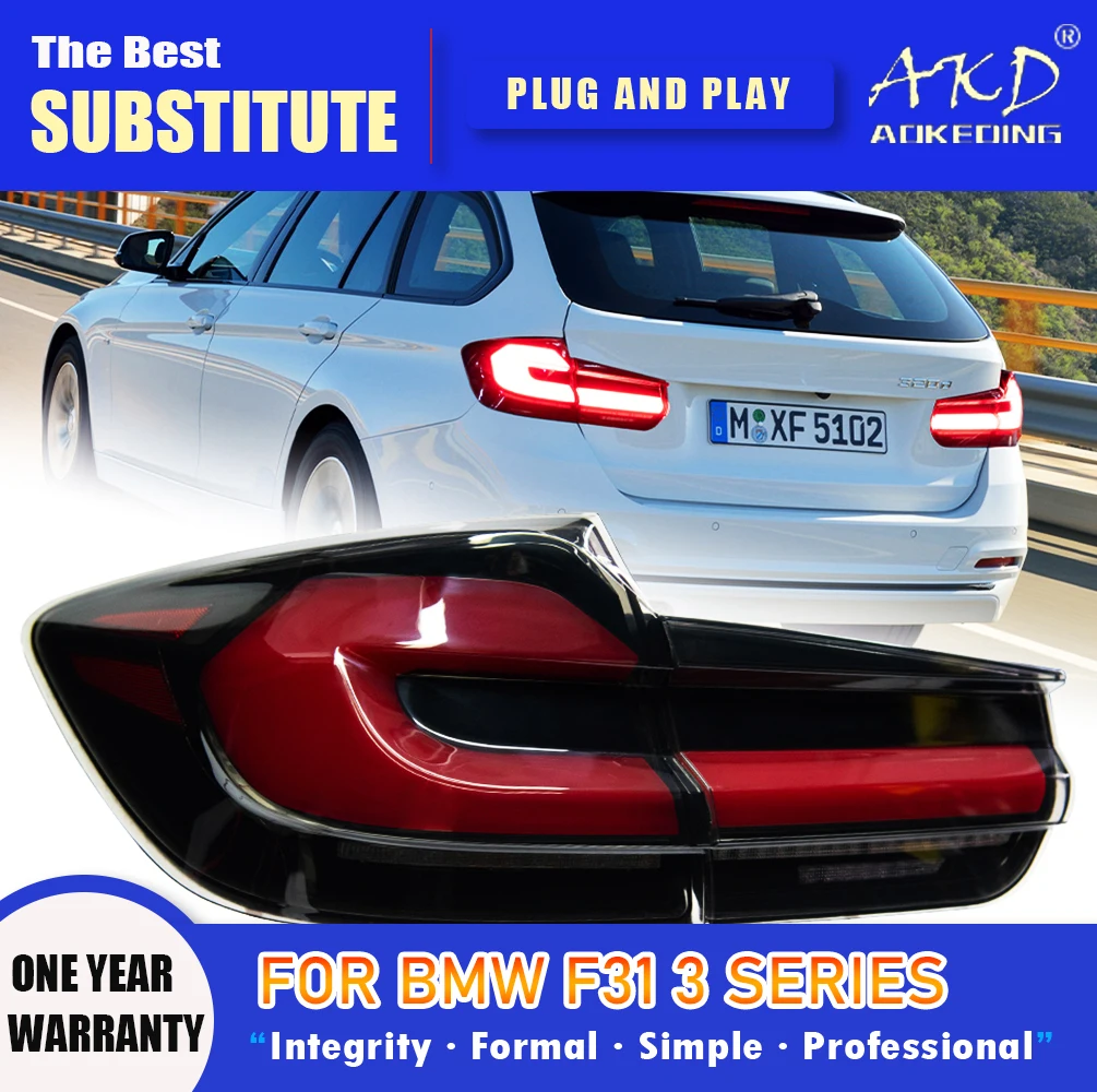 

Задний фонарь AKD для BMW F31, светодиодный задний фонарь 2013-2019 320i 328i 330i, задний противотуманный тормозной сигнал поворота, автомобильные аксессуары