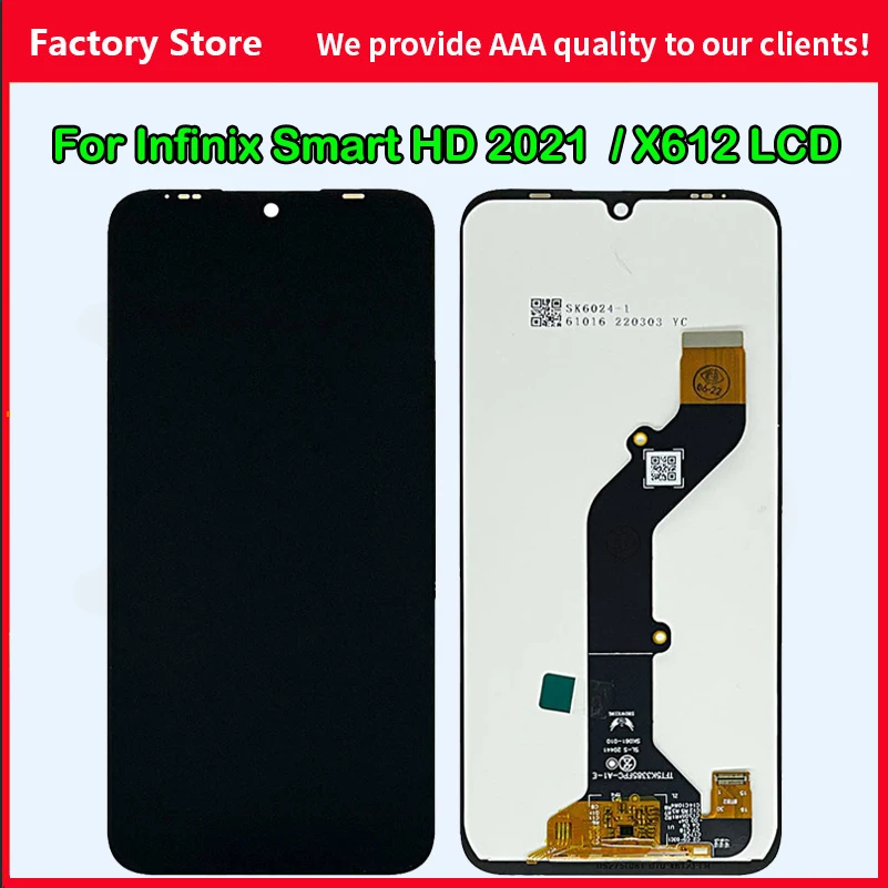 AAA+++ Grade Display For Infinix Smart HD 2021 X612B, X612 LCD Touch Screen Digitizer Assembly Replace 100% No Dead Pixel