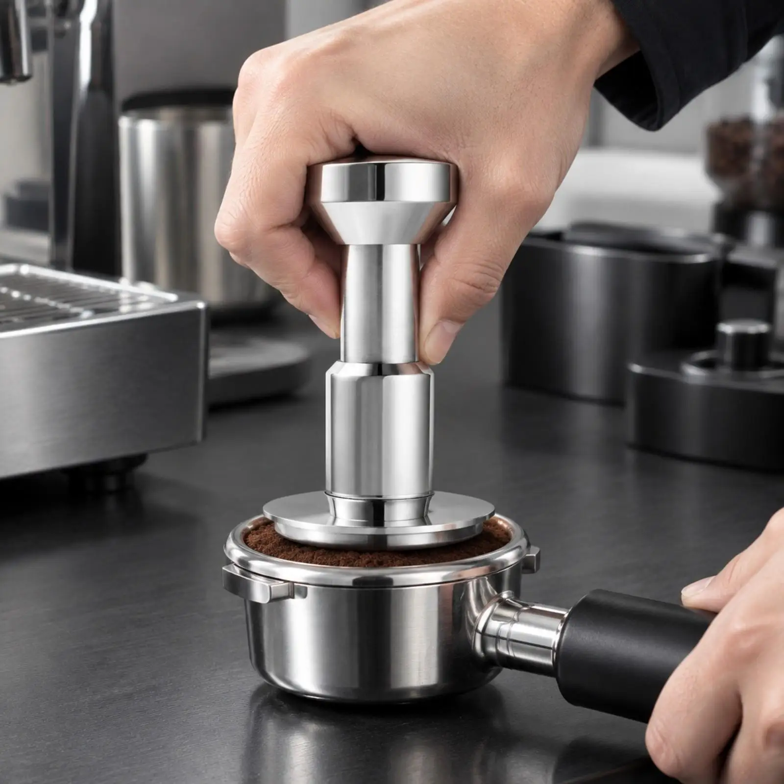 30lb Pressure Coffee Tamper Stainless Loaded for Espresso Portafilter Tools