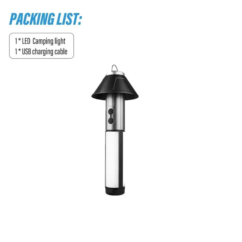 ABKS-Multifunction LED Outdoor Camping Lantern, Cmping Light/Flashlight 2-In-1, Fretable Light Pole, Suitable For Outdoor