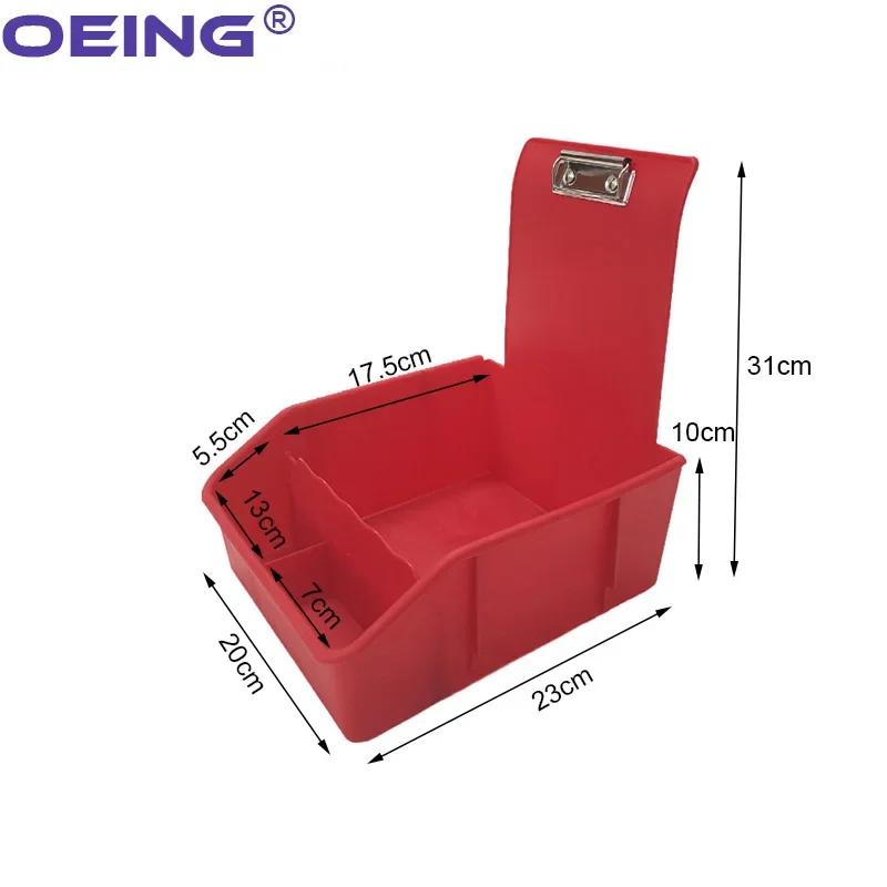 Caja de almacenamiento de volumen Dental, bandeja de trabajo de laboratorio colorida, modelo de dientes divididos con Clip de Metal, herramientas de odontología, 4 Uds.